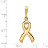Black Bow Jewelry 14k Yellow Gold Polished Heart in Awareness Ribbon Pendant - 4 of 4