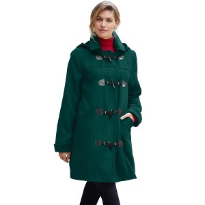 Jessica London Hooded Toggle Wool Coat - 1 of 4