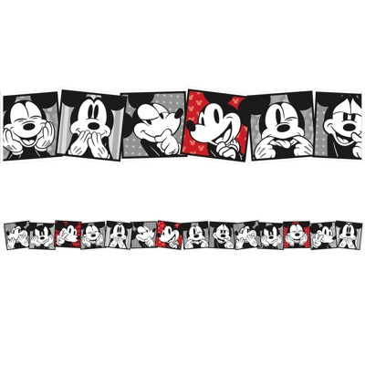 Eureka Mickey Mouse Throwback Mickey Selfies Extra Wide Deco Trim, 37 Feet (Pack of 6)