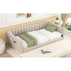 TIRAMISUBEST Twin XL/Full XL Size Upholstery Daybed with Side Storage Pocket, Velvet Daybed Frame Sofa Bed with Slats Support - 4 of 4