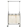 3-Bag Laundry Sorter with Clothes Rack - image 3 of 4