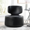 29.13"W PU Fabric Swivel Chair with Spacious Seat, 360° Rotating Base and Sturdy Wood Frame for Living Room - 2 of 4