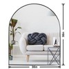Arched Wall Mirror with Aluminum Frame for Bathroom, Bedroom, Living Room, Entryway - 3 of 4