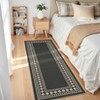 Area Rugs Modern Bordered Rug Easy Jute Rug Non-Slip Low Pile Indoor Outdoor Rugs for Living Room Patio Backyard - 2 of 4