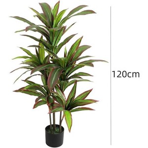 Artificial Dragon Tree in Pot - Tropical Fake Plant Decor for Living Room, Balcony, Bedroom, Office - 1 of 4