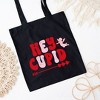 City Creek Prints Hey Cupid Pink Canvas Tote Bag - 15x16 - Black - 2 of 2