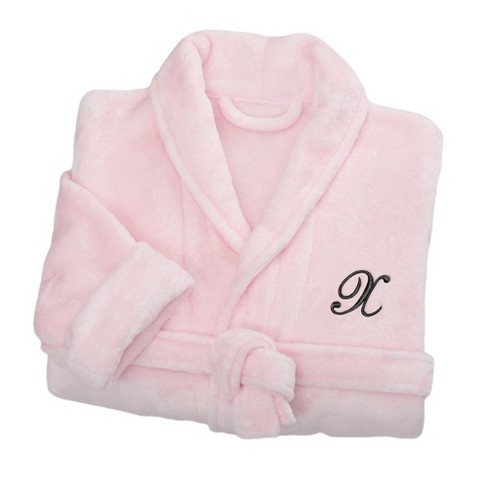 Personalization Mall Embroidered Short Fleece Robe - Pink - image 1 of 1