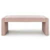 Kaia 47" Contemporary Farmhouse Linen Fabric Waterfall Upholstered Bench-Maison Boucle - 2 of 4