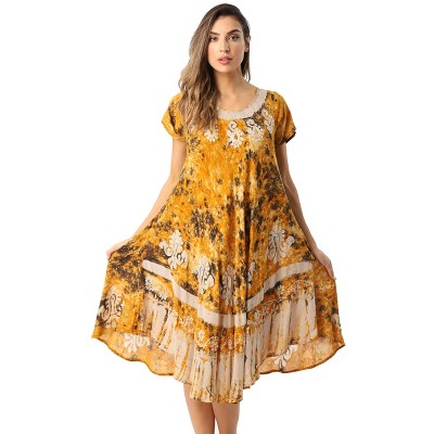 Riviera Sun Batik Tie Dye Summer Dress Beach Cover Up