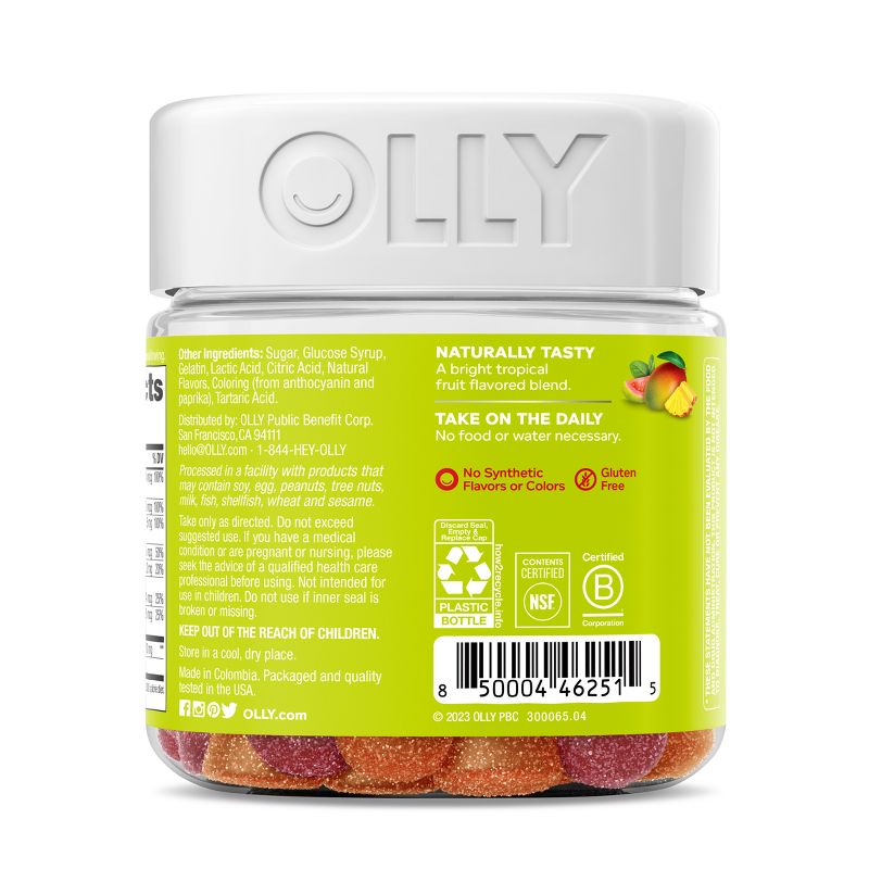 OLLY Adult Multivitamin + Probiotic Supplement Gummies - 70ct, 5 of 12