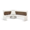 Royal Hampton 4pc Corner Breakfast Nook Set | Farmhouse Dining Table with 3 Benches - 3 of 4