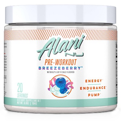 Alani Nutrition Pre-Workout Energy Supplement - Breezeberry - 6.8oz