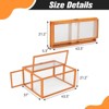 AZL1 Life Concept Pet Crates and Houses Folding Rabbit Hutch with Lockable Doors and Ground Stakes, Rabbit House, Orange, 43.3"*37"*21.3" - 3 of 4
