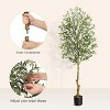 Faux Olive Tree - Fake Potted Olive Silk Tree Indoor with Moss Natural Olive Branches and Realistic Leaves - 4 of 4