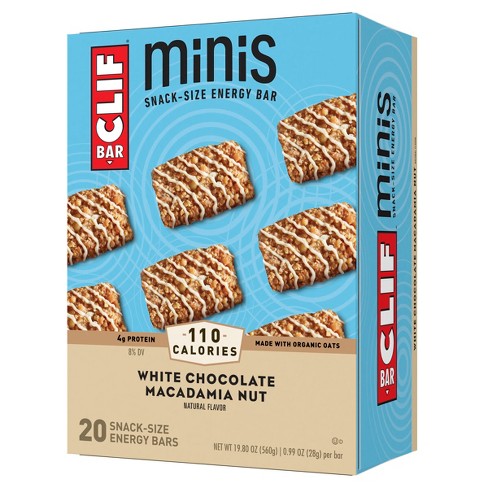 Clif Bar White Chocolate Macadamia Nut Energy Bar Minis - 20ct : Target
