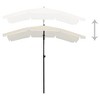 vidaXL Garden Parasol with Pole 78.7"x51.2" Sand - 3 of 4
