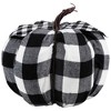 Northlight Buffalo Plaid Fall Harvest Pumpkin - 7" - Black and White - 3 of 4