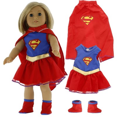 Dress Along Dolly Super Girl Outfit for American Girl Doll