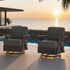 YARDSIGHT 2-Piece Outdoor Swivel Lounge Chairs with Cushions, Patio Aluminum Armchairs with 360-Degree Rotation for Garden, Deck, or Poolside - 2 of 4