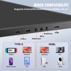 VEVOR Portable Laptop Screen Extender, 14" FHD 1080P IPS Dual Extended Monitor for 13"-17" Laptop, Swivel Monitor USB-C/USB-A/Mini HDMI Port, Black - 4 of 4