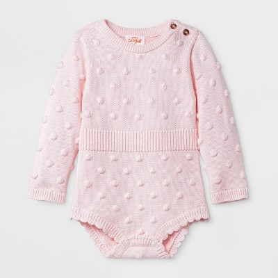 Baby Girls' Bobble Romper - Cat & Jack™ Pink Newborn