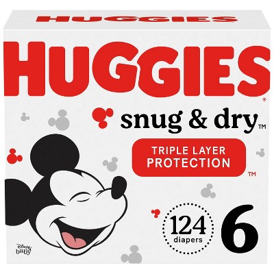 Image of Huggies Snug & Dry Baby Disposable Diapers - Size 6 - 124ct