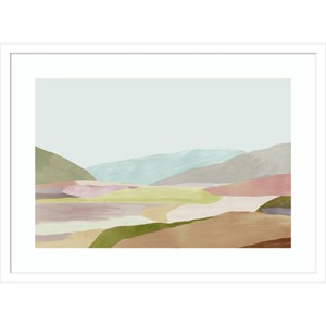 Amanti Art 25"x19" Hills of Light I by Tom Reeves Wood Framed Wall Art Print: Modern Decor, Lithograph, Hardwood Frame - 1 of 4