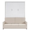 TiramisuBest Queen Size Murphy Bed with Sofa, Wall Bed with Cushion and Storage, White - 4 of 4