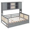 KIGFTSOD Wooden Daybed With 2 Drawers, and All-in-One Cabinet and Shelf - 4 of 4