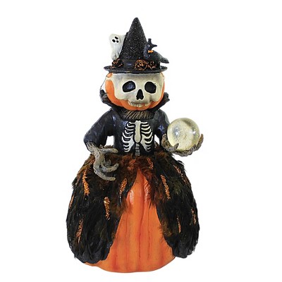 12.25 In Queen Of Halloween Pumpkin Ghost Figurines