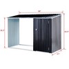 Firewood Storage Shed Outdoor, Open Woodshed for Wood Storage, 2-in-1 Garden Shed Sloping Roof Weather Resistant Galvanized Outdoor Storage Shed - 3 of 4