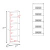 TOAOTBNBO 5-Tier Spacious Bookcase with Storage Cabinet, Compact Wood Bookshelves for Small Apartment Beige Narrow Book Shelf - 3 of 4