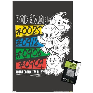 Trends International Pokémon: Expressive Doodle - Group Unframed Wall Poster Prints - 1 of 4