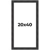 PosterPalooza | Panoramic Traditional Black Picture Frame - UV Acrylic, Foam Board Backing, Hanging Hardware - 2 of 4