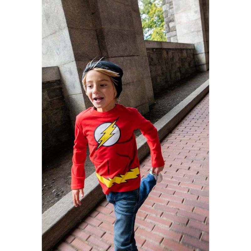 DC Comics Justice League Batman Superman The Flash 4 Pack Long Sleeve T-Shirts Little Kid to Big, 4 of 10