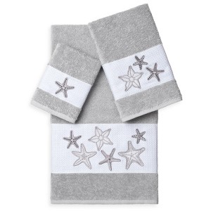 Linum Home Textiles 100% Turkish Cotton LYDIA Embellished Towel Set - 1 of 2