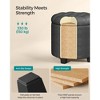 Round Storage Ottoman, 17.7" Dia. x 17.5" H, Sturdy Footrest with Legs, Supports 330 lb, Dark Gray, for Living Room & Bedroom - 3 of 4