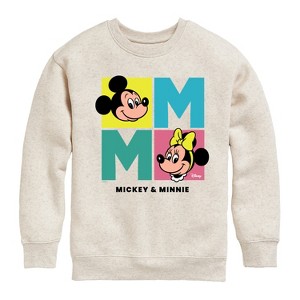 Boys' - Disney - Minnie Mickey Graphic Long Sleeve Fleece Sweatshirt - 1 of 4