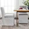 KINWELL Performance Fabric Slipcover Dining Chair Side Chair With Casters, Set of 2 - 4 of 4