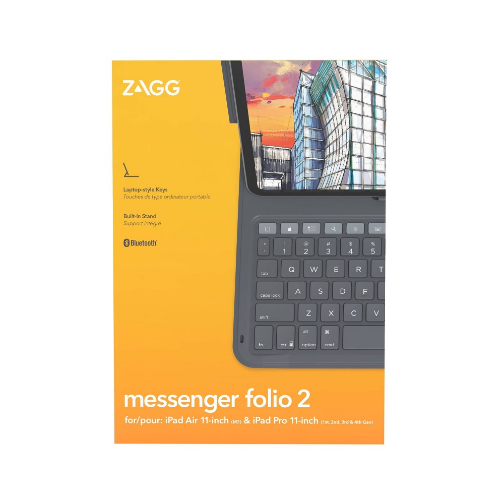 ZAGG Apple iPad Air 3 Keyboard Messenger Folio 2 - Charcoal