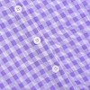 Girls Tie Front Knot Tops with Ruffle Sleeve Plaid Tops Tie Front Blouse Short Sleeve Button Down Shirts for Toddler Girls - 4 of 4
