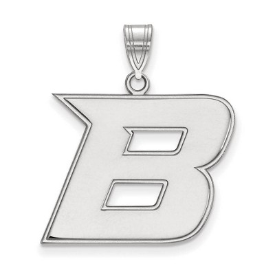 Black Bow Jewelry 10k White Gold Boise State Broncos NCAA Large Pendant