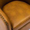 Okak Fine Modern Faux Leather 360° Swivel Chair Accent Chair with Soft Cushion Barrel Sofa Armchair with Round Base for Lounge Bedroom, Camel - 4 of 4