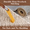 Indoor Modern Bordered Solid Color Area Rugs for Bedroom Living Room Easy Care Washable Soft Low Pile Non Slip Foldable Carpet - 3 of 4