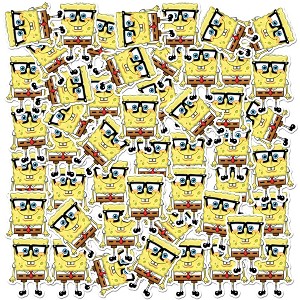 Spongebob Nerdy Expression 50ct Vinyl Large Deluxe Stickers Variety Pack - 1 of 4