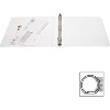 Business Source View Binder w/ 2 Inside Pockets 1/2" Capacity White 09951 - 3 of 4