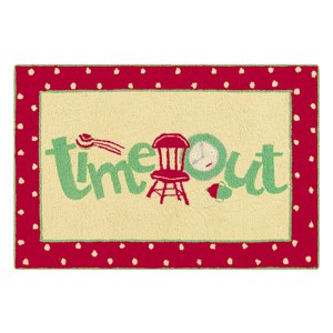 C&F Home 2'0" x 3'0" Time Out Hooked Indoor Rug - 1 of 1