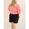 Women's PLUS HIGH WAISTED SHORTS - SKIES ARE BLUE - 2 of 4