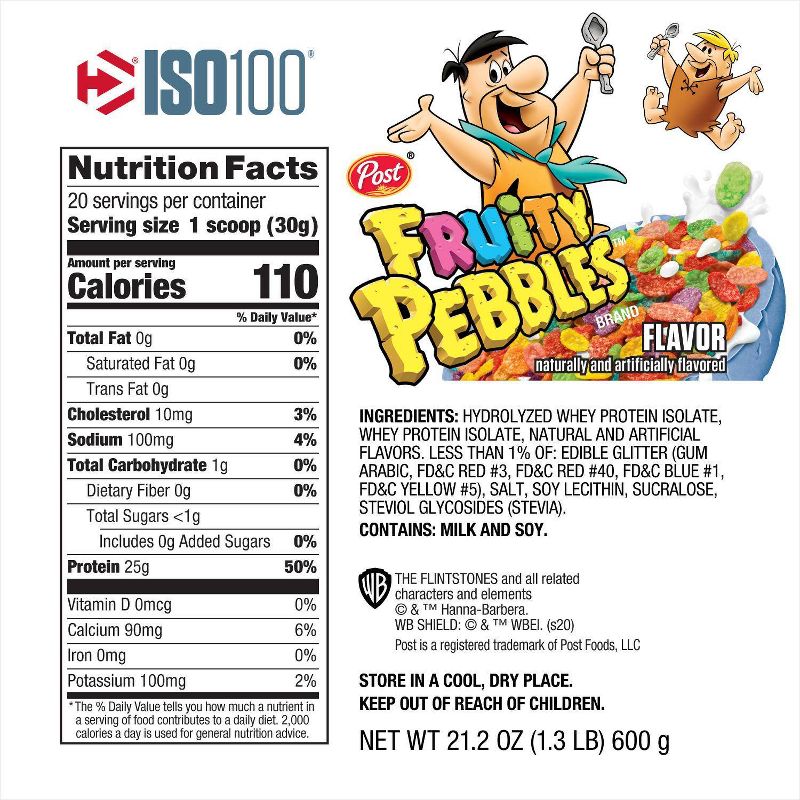 Dymatize 100% Whey Isolate Protein Powder - Fruity Pebbles, 3 of 5