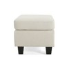 Kumasinova Contemporary Upholstered Ottoman with Birch Wood Legs, 24" Foot Stool, Versatile Ottoman Bench, Entryway Padded Footstool, End of Bed Bench - 2 of 4